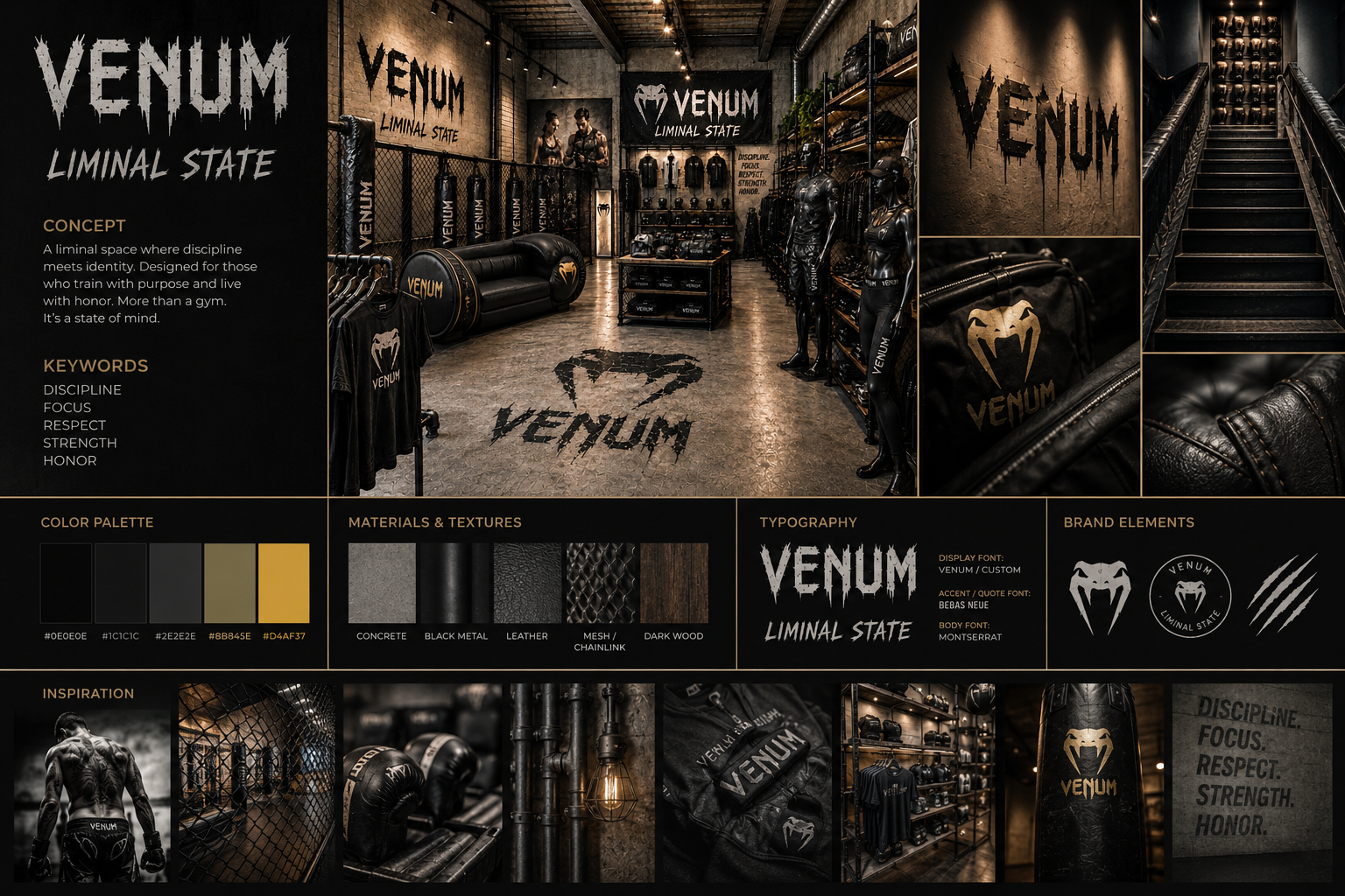 Moodboard of the left training room
